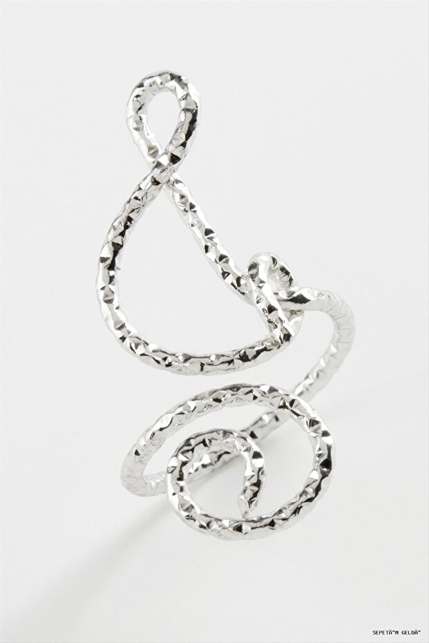 Spt-Gld Twisted Metal Ring (112444) Silver Color