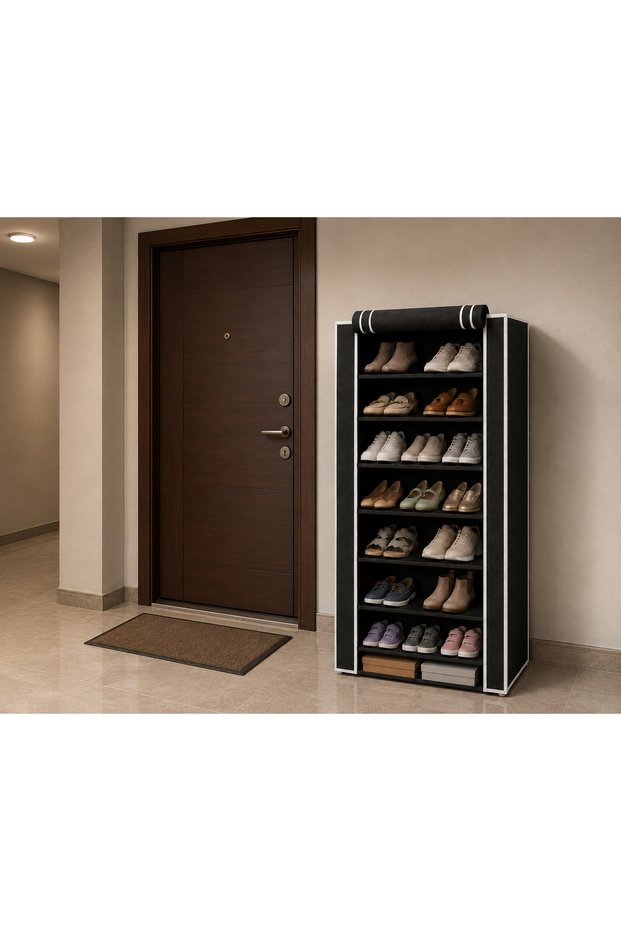 8 Tiers, Cloth Shelves, Plastic Profiles, Cloth Shoe Rack, Cloth Cabinet, Toy, Children's Room Cabinet