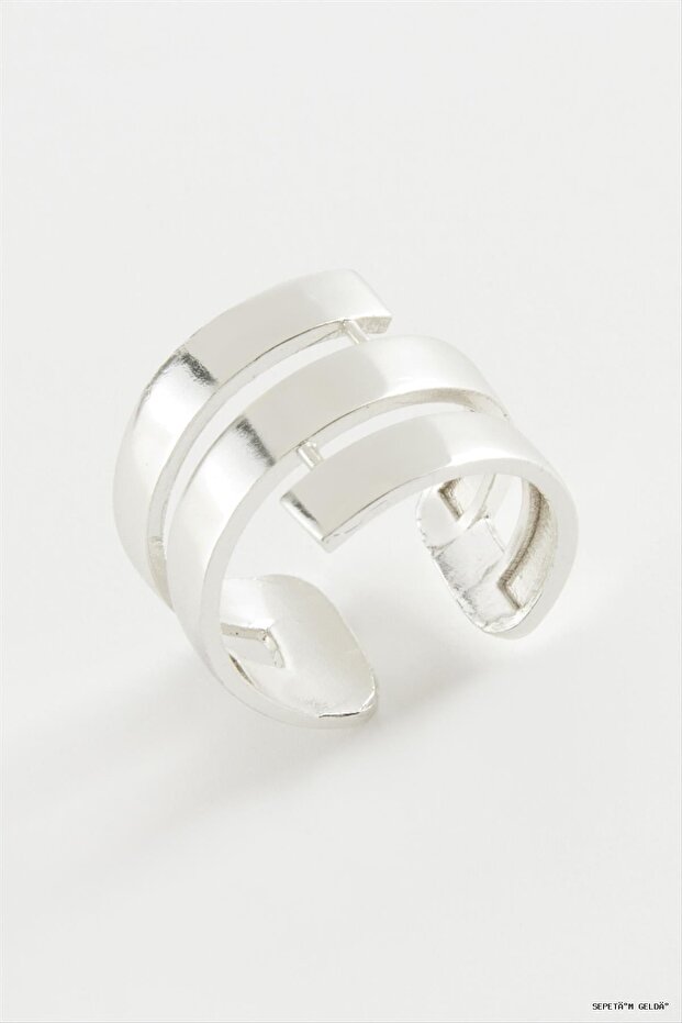 Spt-Gld Twisted Metal Ring (112148) Silver Color