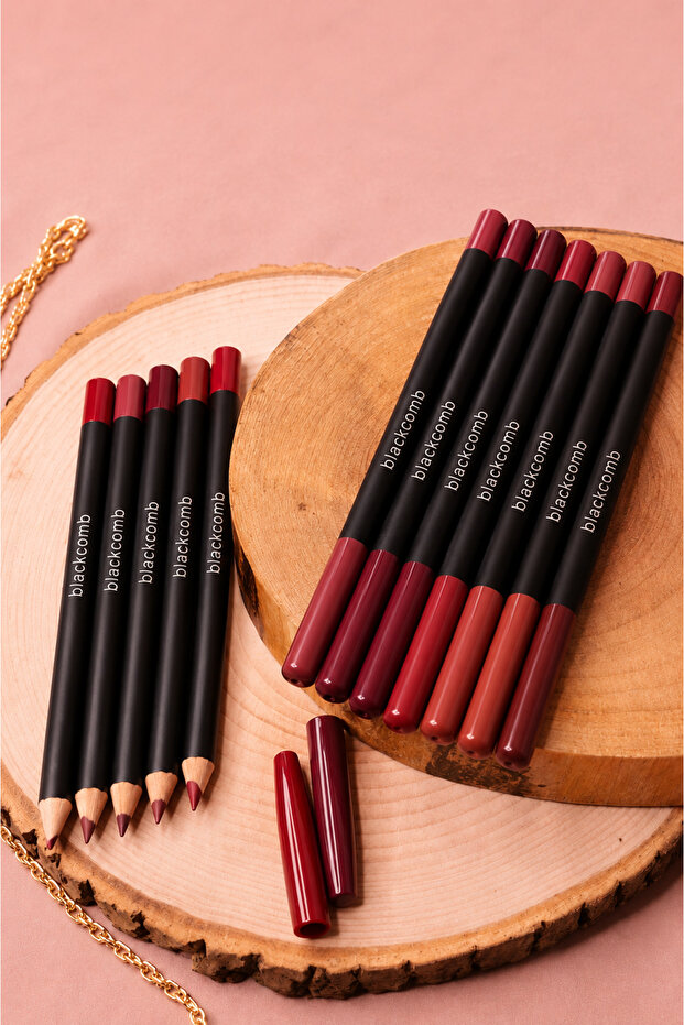 12 Piece Red Tinted Lip Liner Set