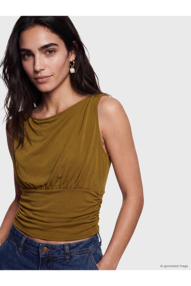 Lcw Vision Yellow Drawstring Modal Blend Women's Undershirt