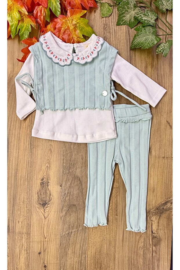 Girl baby 3-piece seasonal jersey set