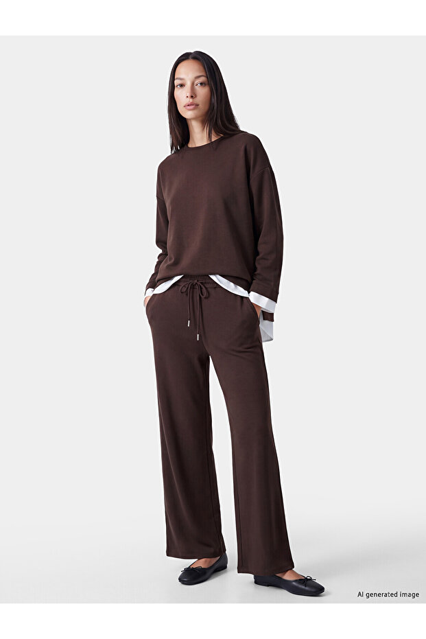 Lcw Everyday Brown Soft Touch Women's Sweatpants