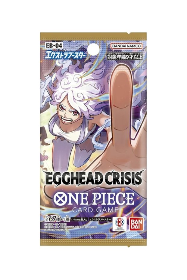 One Piece Card Game EB-04 Egghead Crisis Booster Pack – Japanese Version, 6 Cards per Pack