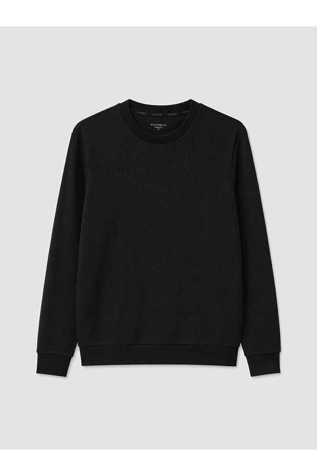 Southblue Black Crew Neck Men's Sweatshirt