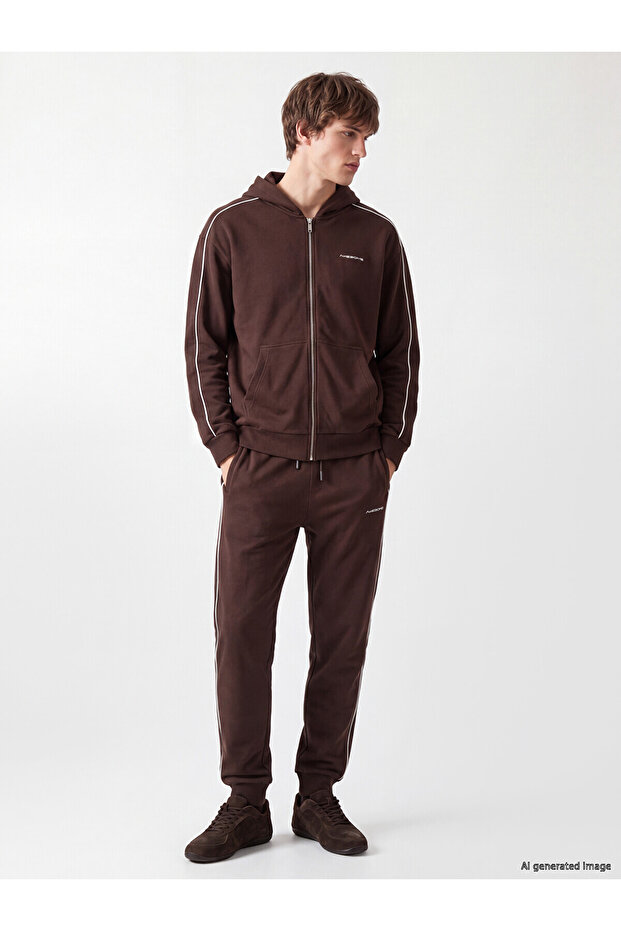 Xside Brown Regular Fit Men's Jogger Sweatpants