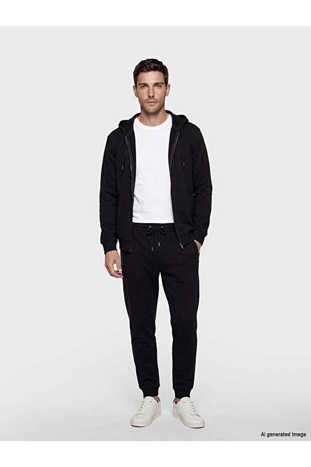Lcwaikiki Classic Black Regular Fit Men's Jogger Sweatpants