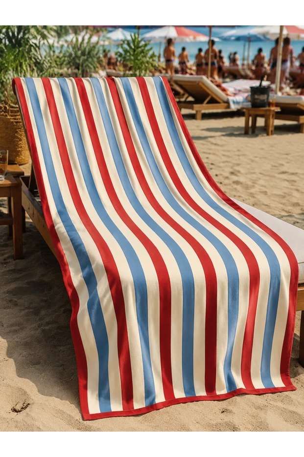 Microfiber Beach Towel |   Bell |   Striped |   Fast Drying