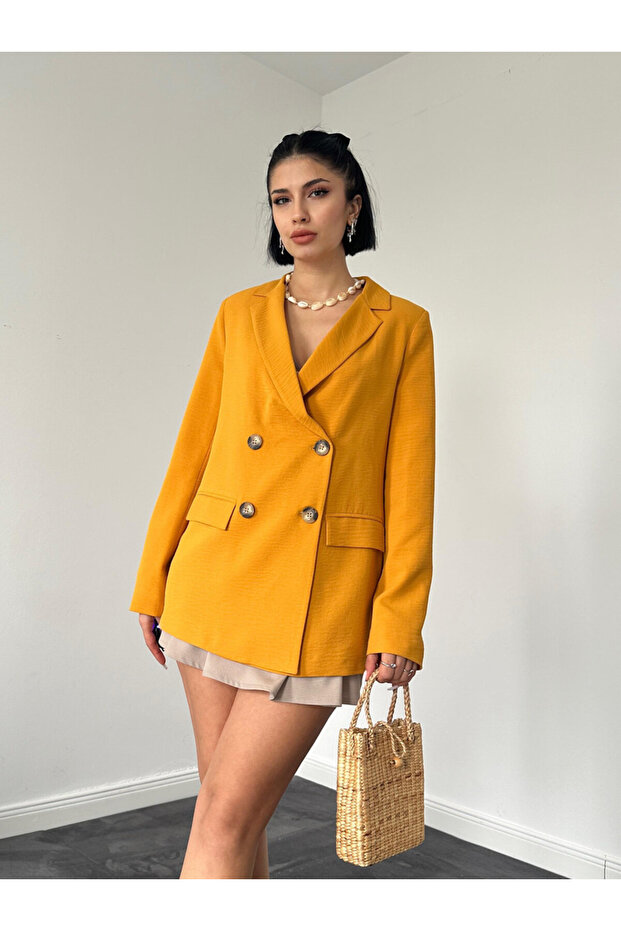 Women's Mustard Blazer Jacket