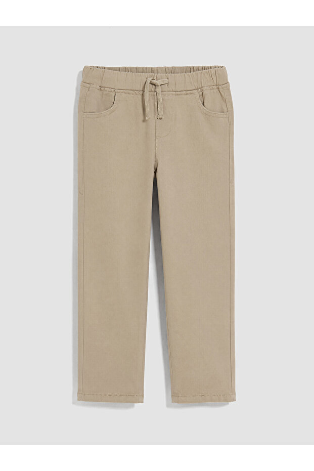 Two Mt Shop Quality Beige Plain Narrow & Slim Narrow Leg Boys' Trousers