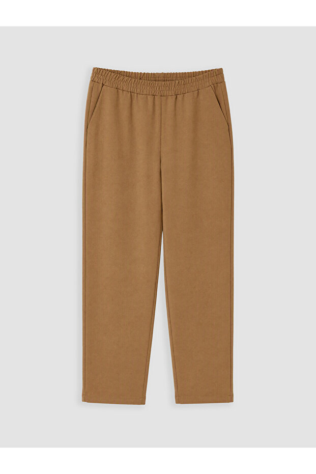 Lcw Grace Brown Women's Trousers with Elastic Waist