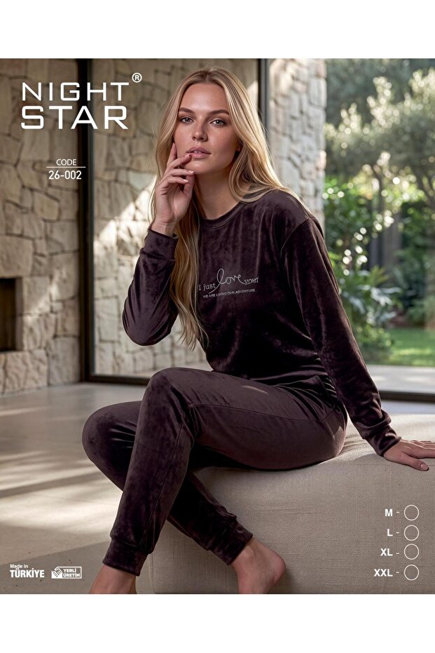 Velvet Brown Pajama Set