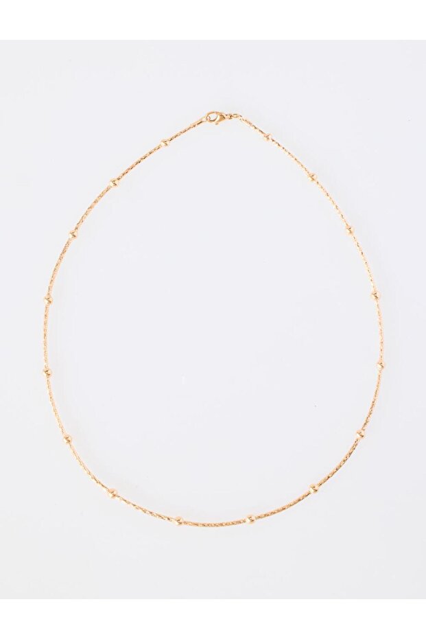 Gold Color Bead Detailed Dorika Necklace