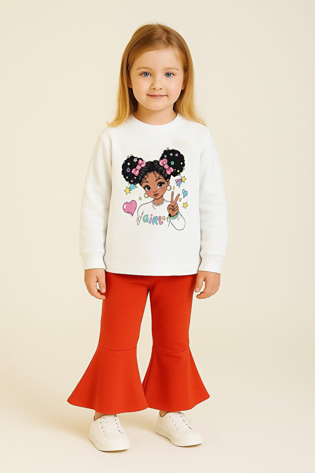 Girl's Spanish Top and Bottom Set 100% Cotton