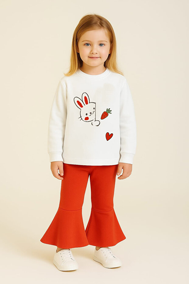 Girl's Spanish Set Top and Bottom Rabbit 100% Cotton