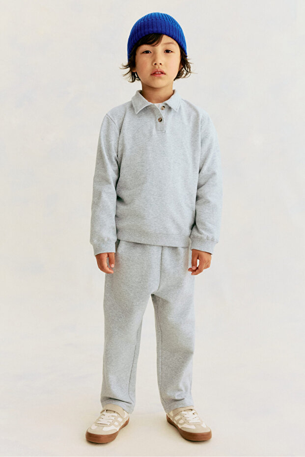 2 Parçalı Pamuklu Sweatshirt Set