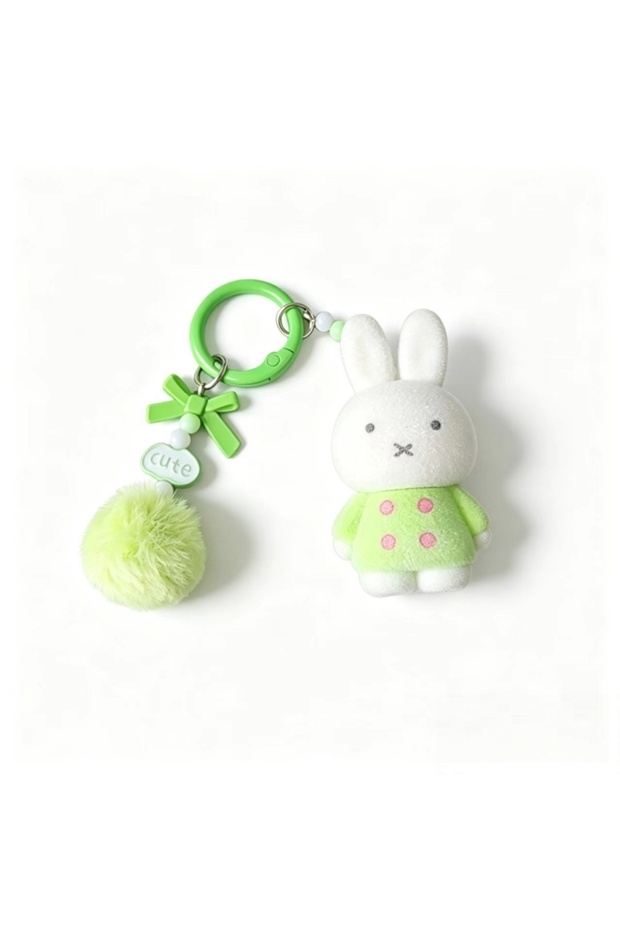 A Miffy Cute Creative Fashion Plush Keychain Portable Decorative Rabbit Pendant Anime Bag Kawaii Sui