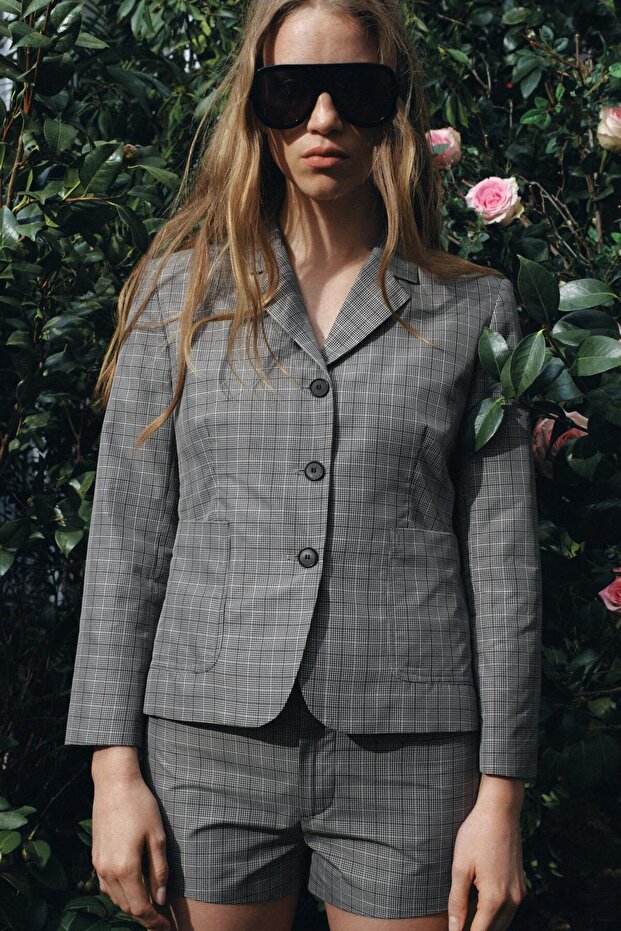 Allbucks Za -Ra Zw Collection Checkered Blazer Abzra00113