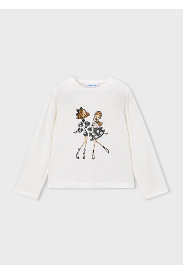 Cream Girls' Long Sleeve T-Shirt 4033
