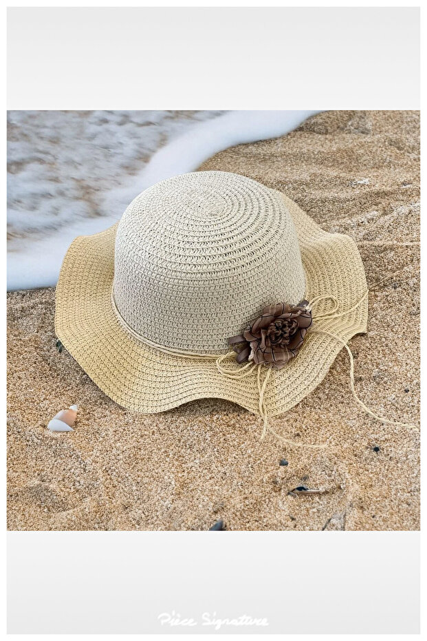 Plain Luxury Straw Girl's Hat (Age 3-7)