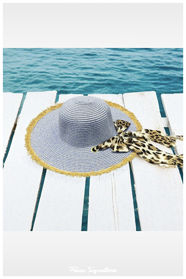 Luxury Straw Wide Brim Crushed Beach Hat for Women