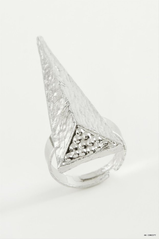 Concepta Pyramid Metal Ring (05958) Silver Color