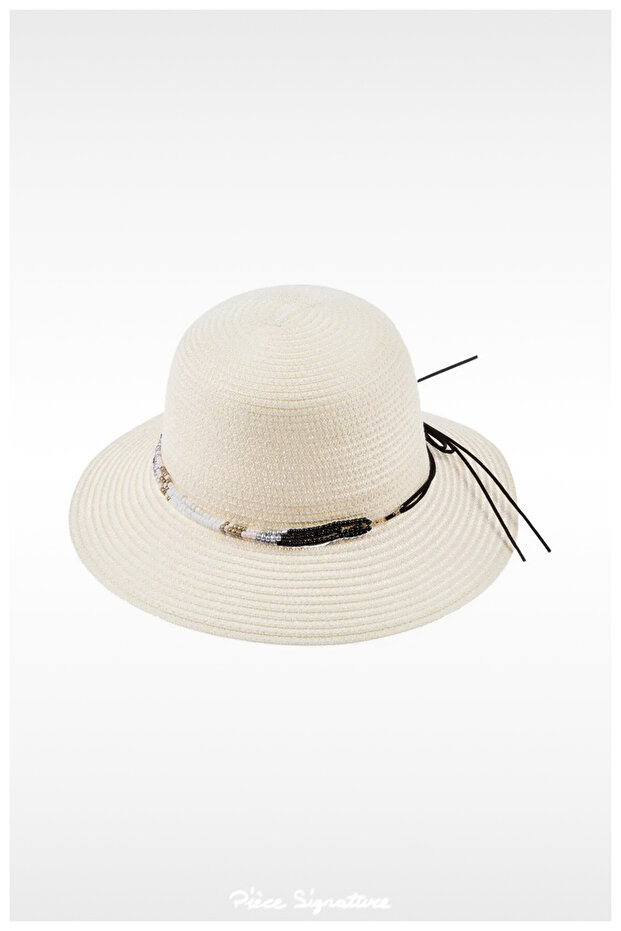 Luxury Straw Beach Hat (57-58 cm) (Adjustable String Inside Available)