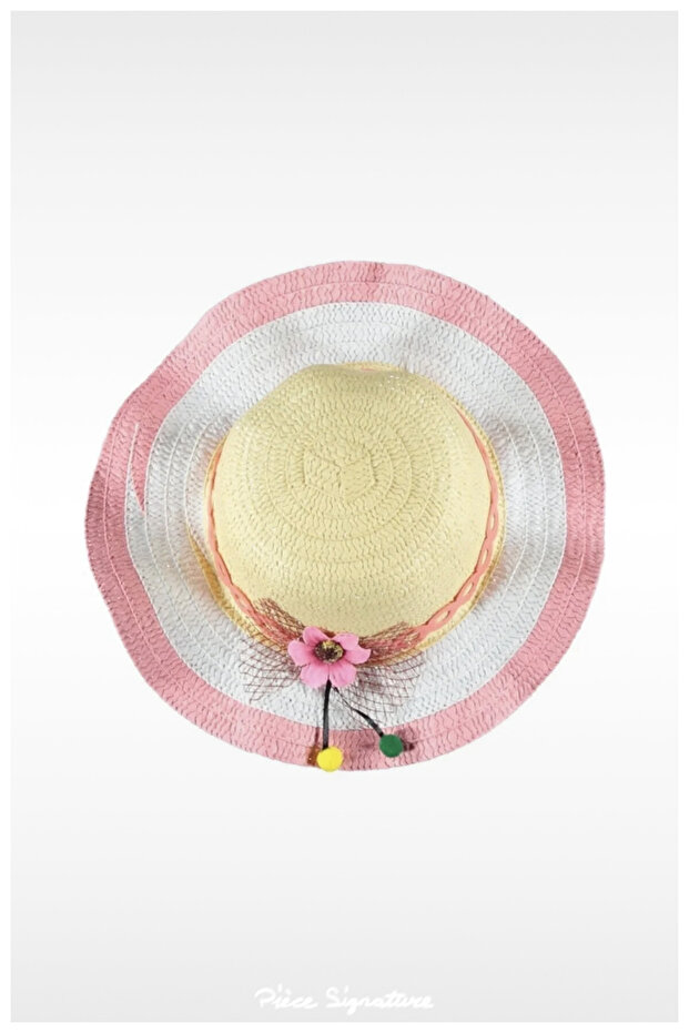 Girl's Yellow Daisy Straw Hat
