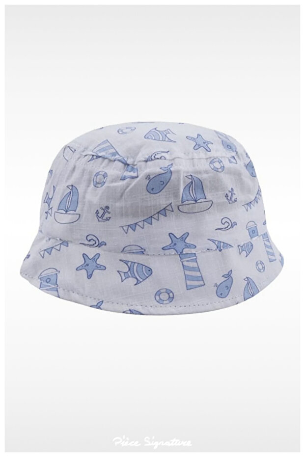 100% Cotton (1-3 Years) Boy's Fisherman Hat (48-50 cm)