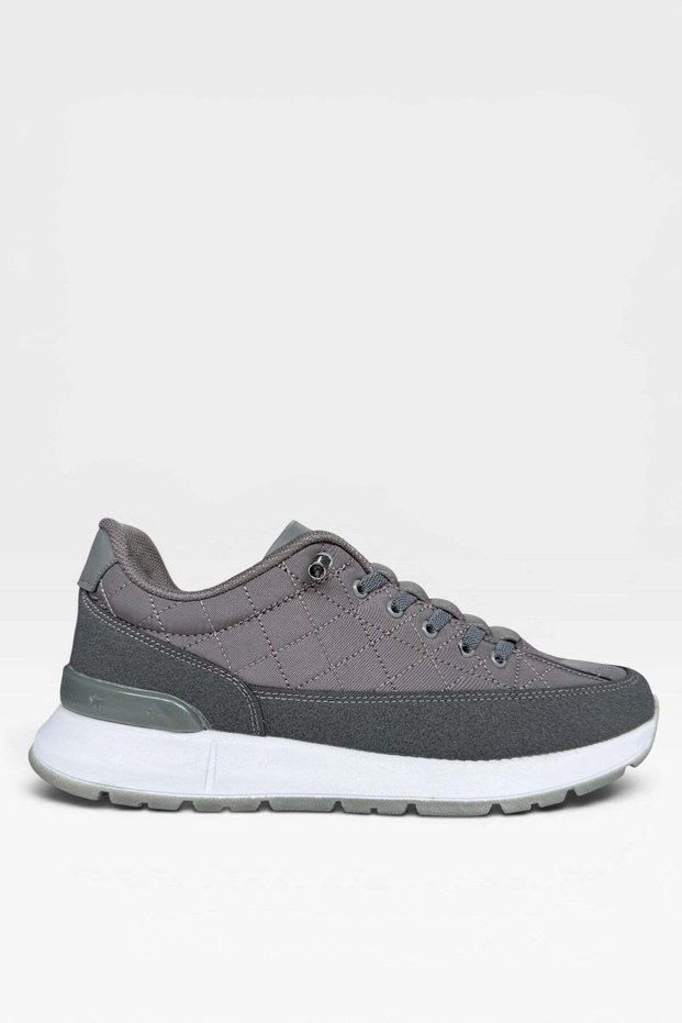 Men's Smart Lace-Up Parachute Material Sports Shoes Smoke-White