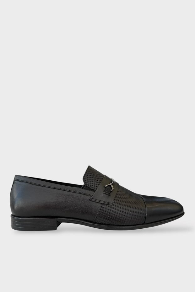 Men's Neolit Sole Buckle Genuine Leather Shoes Black