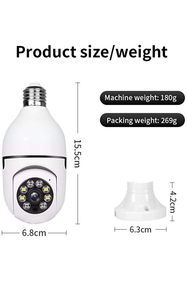 WiFi Camera & Wireless Outdoor CCTV Monitor Smart Home Security Light Bulb Camer