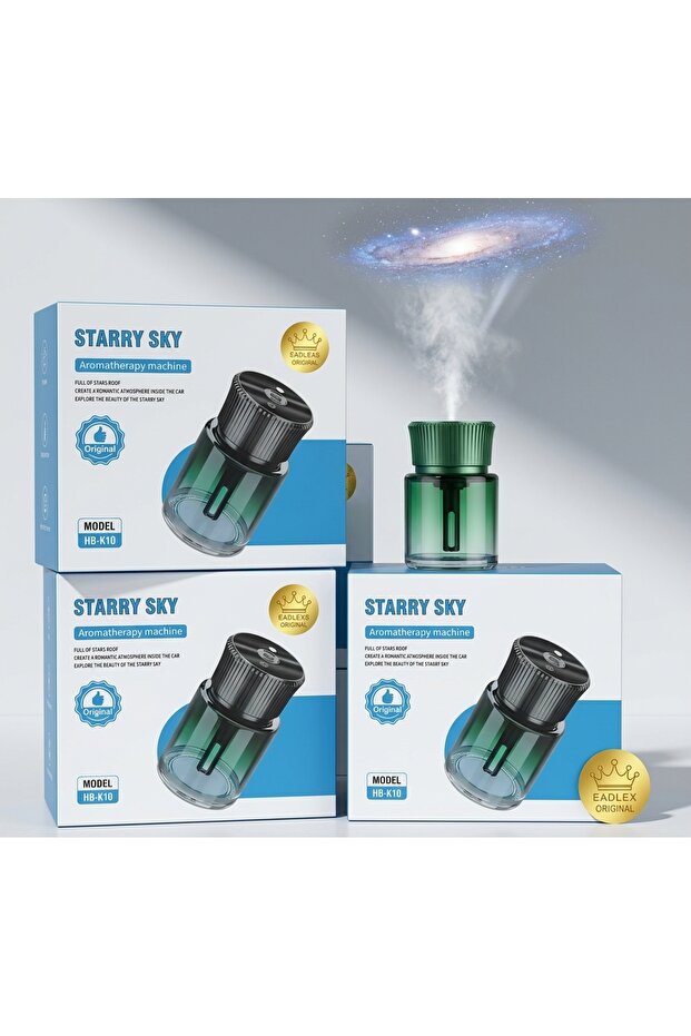 فواحة سيارة ذكية مع بروجكتور سقف سماء الليل - جهاز معطر إلكتروني للسيارة HB-K10 (Starry Sky Aromatherapy)