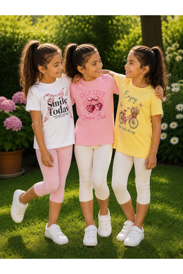 Girls' Cotton Printed T-Shirt