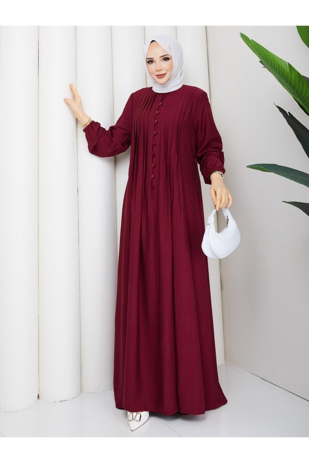CANSEL ELBİSE BORDO
