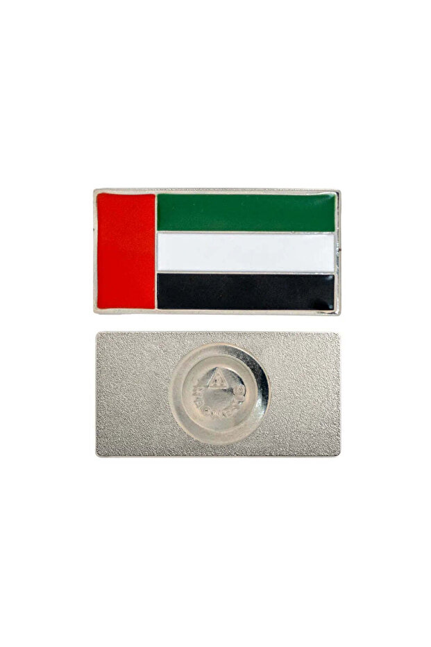 UAE Flag Metal Badge with Magnet – Rectangle, Custom Printed