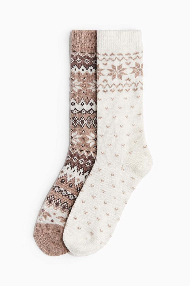 2-pack knitted socks