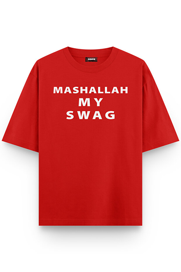 Mashallah My Swag Printed Oversize Unisex T-Shirt