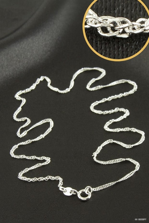 Concepta Xuping Twisted Steel Necklace Large 45 cm (234432) Silver Color