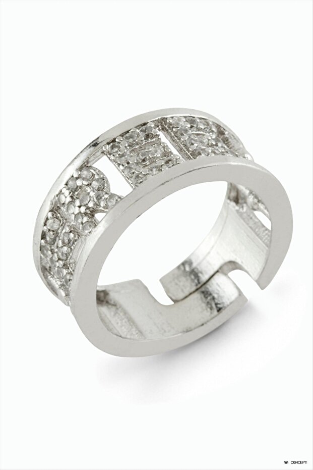 Aconcept Forever Written Stone Ring (81907) Silver Color