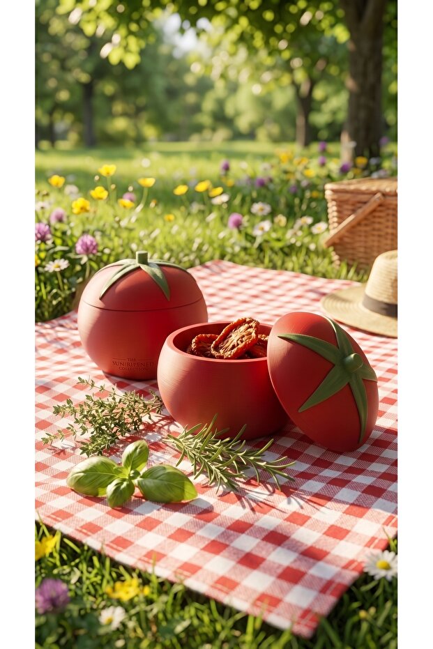 🍅 Tomato-Shaped Decorative Storage Container – Stylish and Fun Kitchen Accessory (1 Piece)