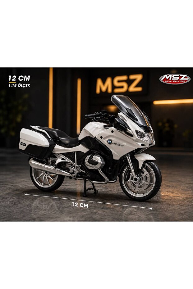 Bmw R1250 Rt 1:18 Scale 12cm Diecast Model Motorcycle White