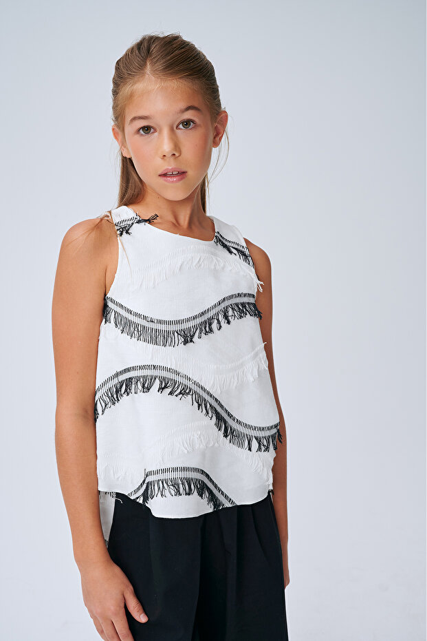 Girl White Blouse