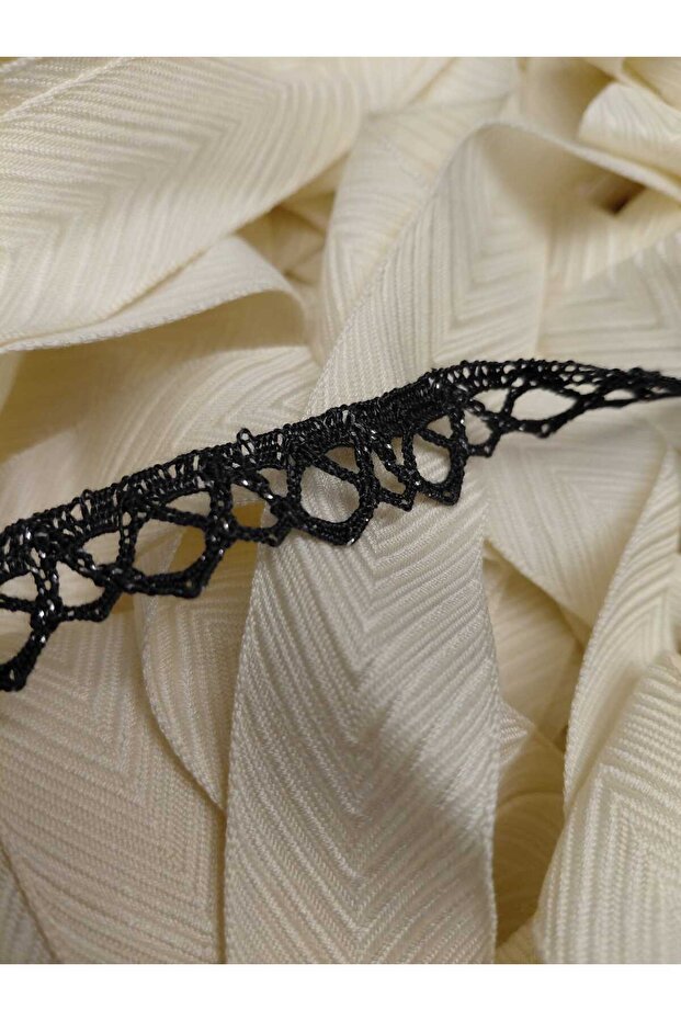 French Sim Detailed Cotton Edge Lace -14Mm -10Meters