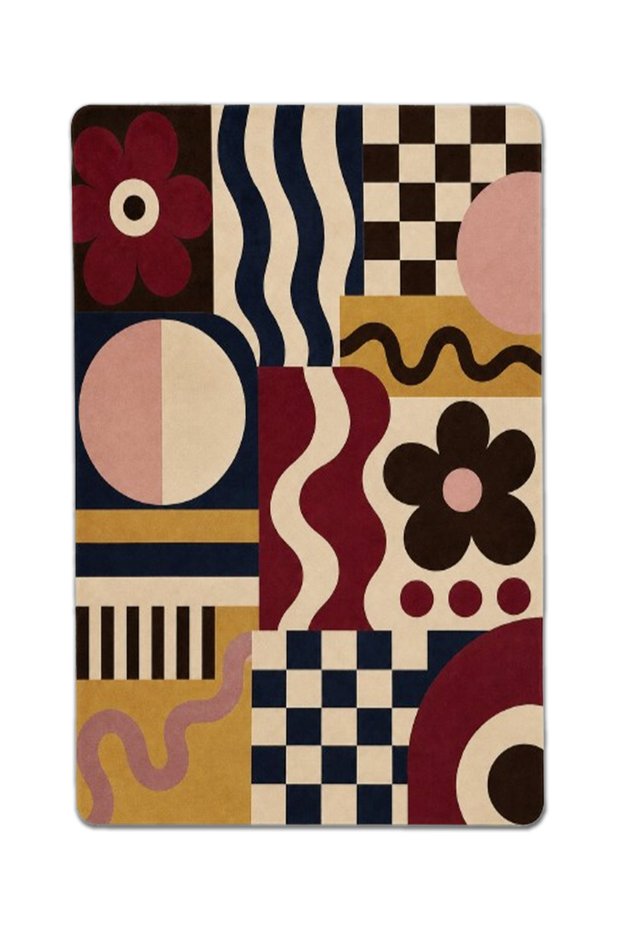 Sdt Traditional Patterned Modern Woven Base Decorative Carpet Sdtamor5227