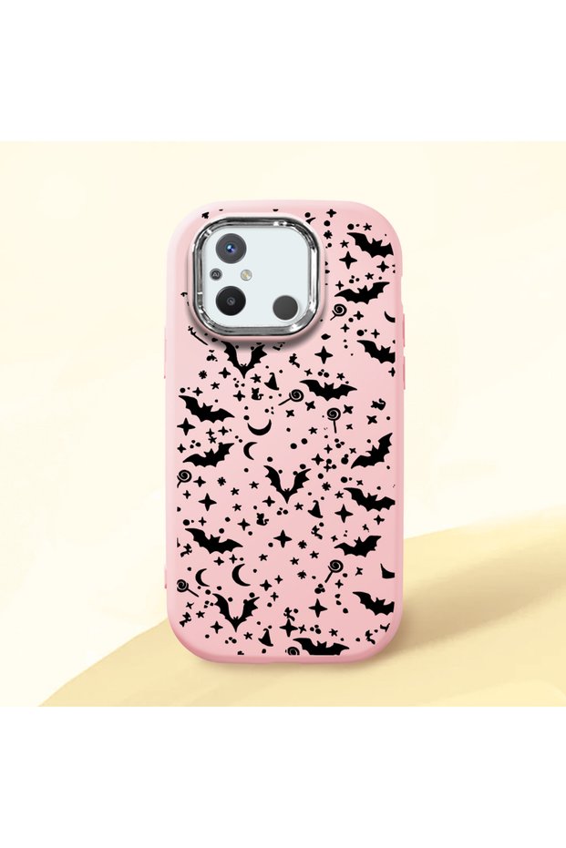 Redmi 12C Compatible Soft Silicone Case with Bat Moon Star Print, Shock Absorption and Impact Protection