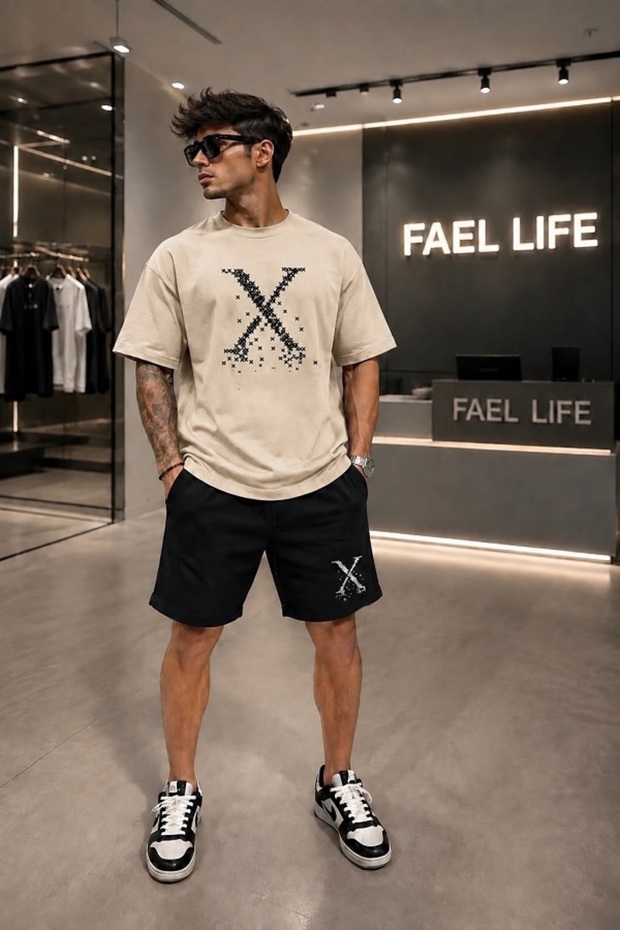 Unisex Comfortable Clothing T-Shirt and Sweatpants X Printed Set