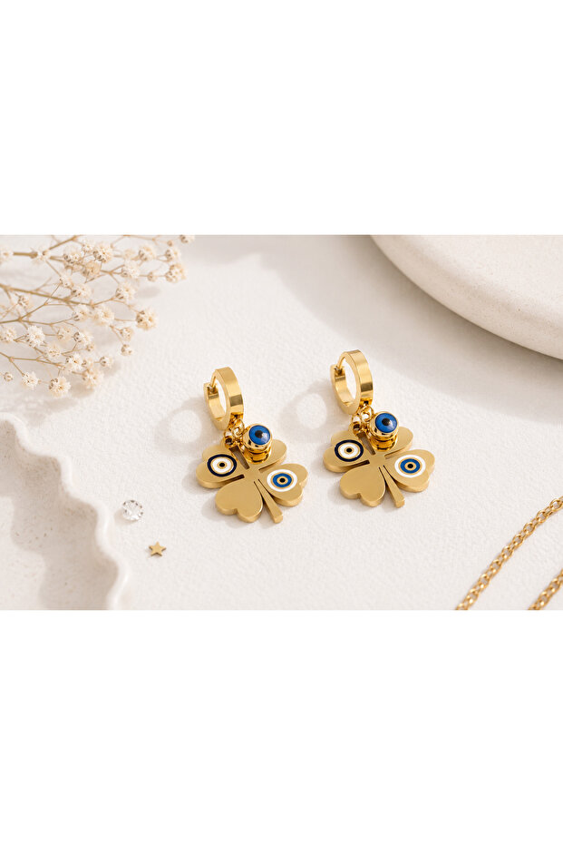 Yonca Mineli Luxury Steel Earrings
