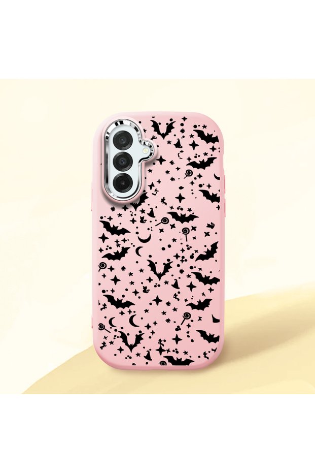 Samsung Galaxy A26 Compatible Soft Silicone Case with Bat Moon Star Print, Shock Absorption and Impact Protection