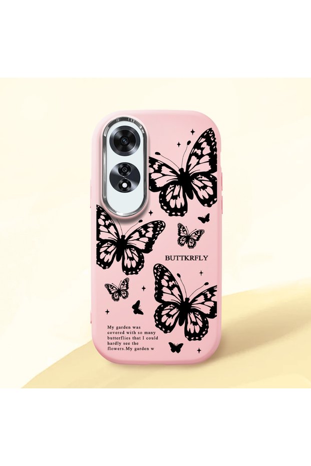 Oppo A60 Compatible Minimal Butterfly Pattern Soft Silicone Case, Shockproof